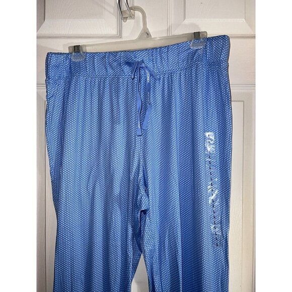 NWT JOCKEY Better Basics Womens Blue Dots Microfiber Lounge Pants Sz L - Picture 3 of 9